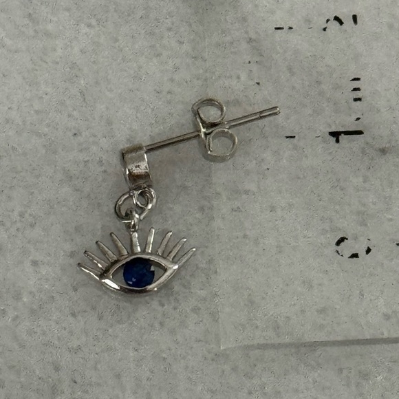 Sterling Silver Blue Crystal Evil Eye Pendant Dangle Earrings 

Brand New - Picture 3 of 4